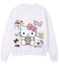 Cartoon Theme Print Premium Fleece Sweater