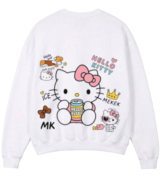 Cartoon Theme Print Premium Fleece Sweater