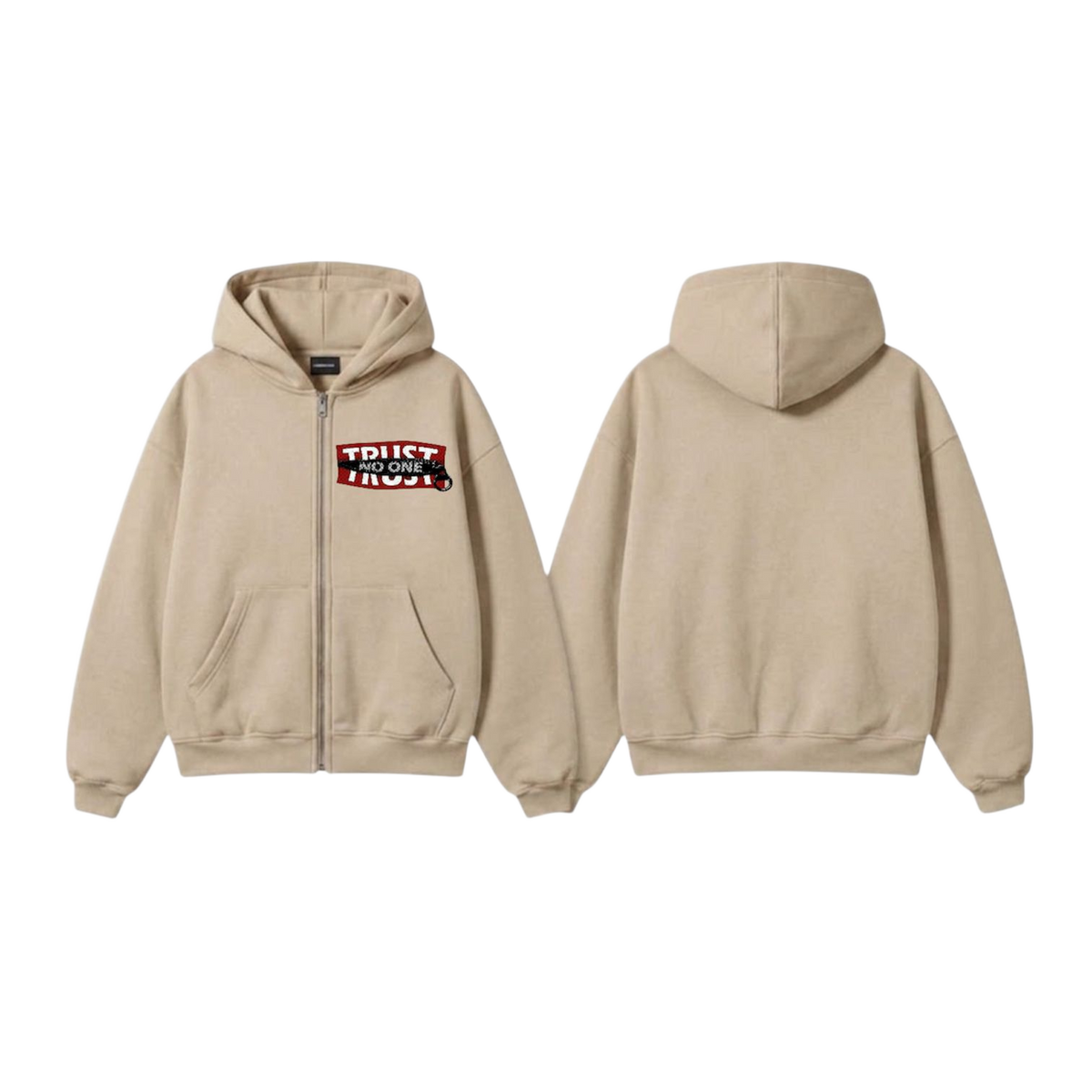 Trust No One Premium Fleece Zipper Jacket
