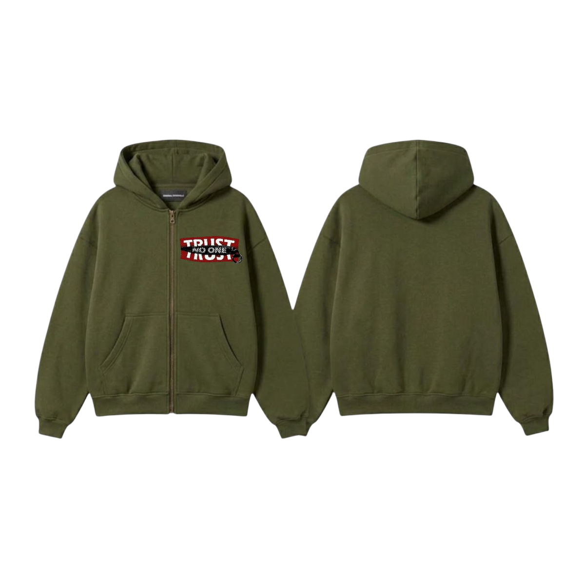 Trust No One Premium Fleece Zipper Jacket