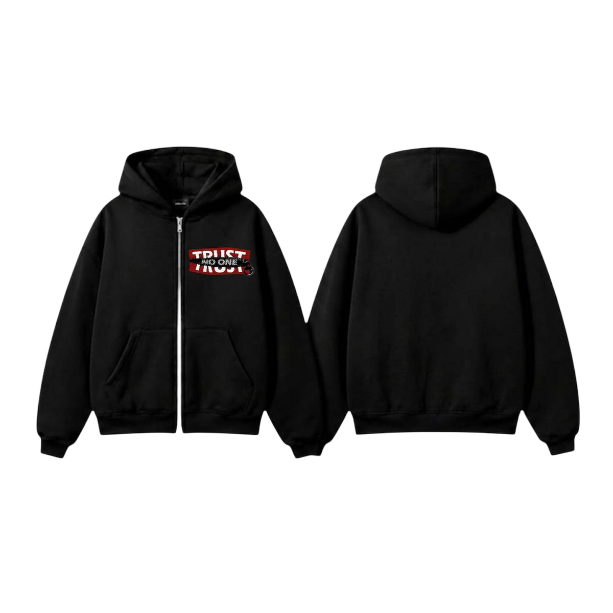 Trust No One Premium Fleece Zipper Jacket