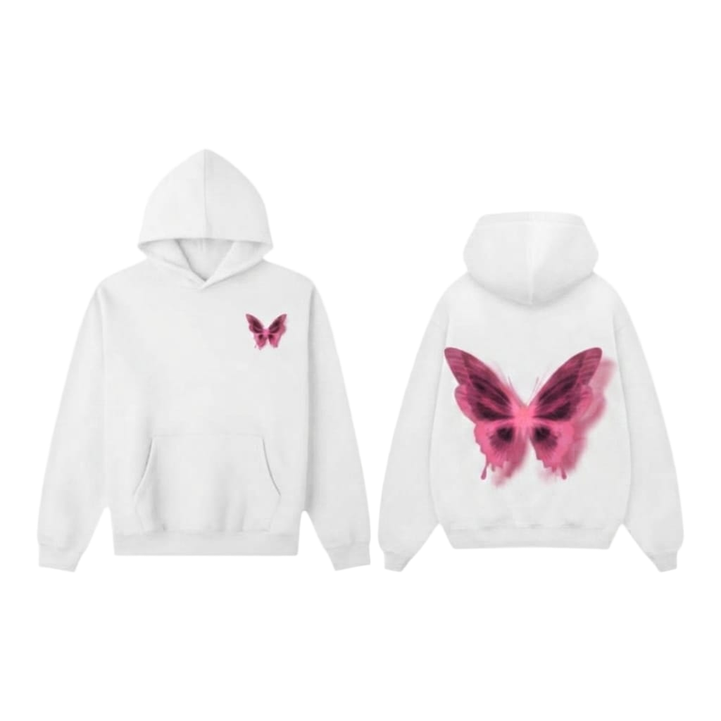 Butterfly Theme Premium Fleece Hoodie