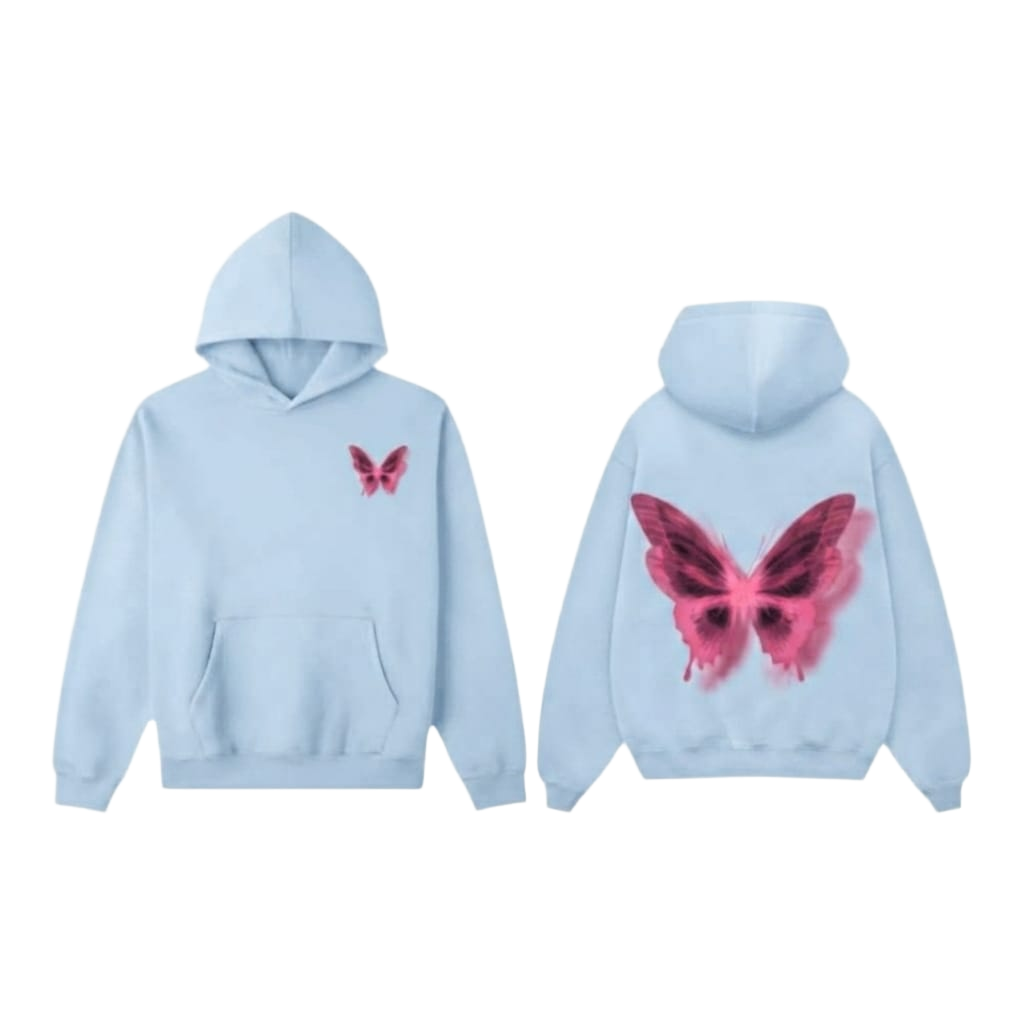 Butterfly Theme Premium Fleece Hoodie