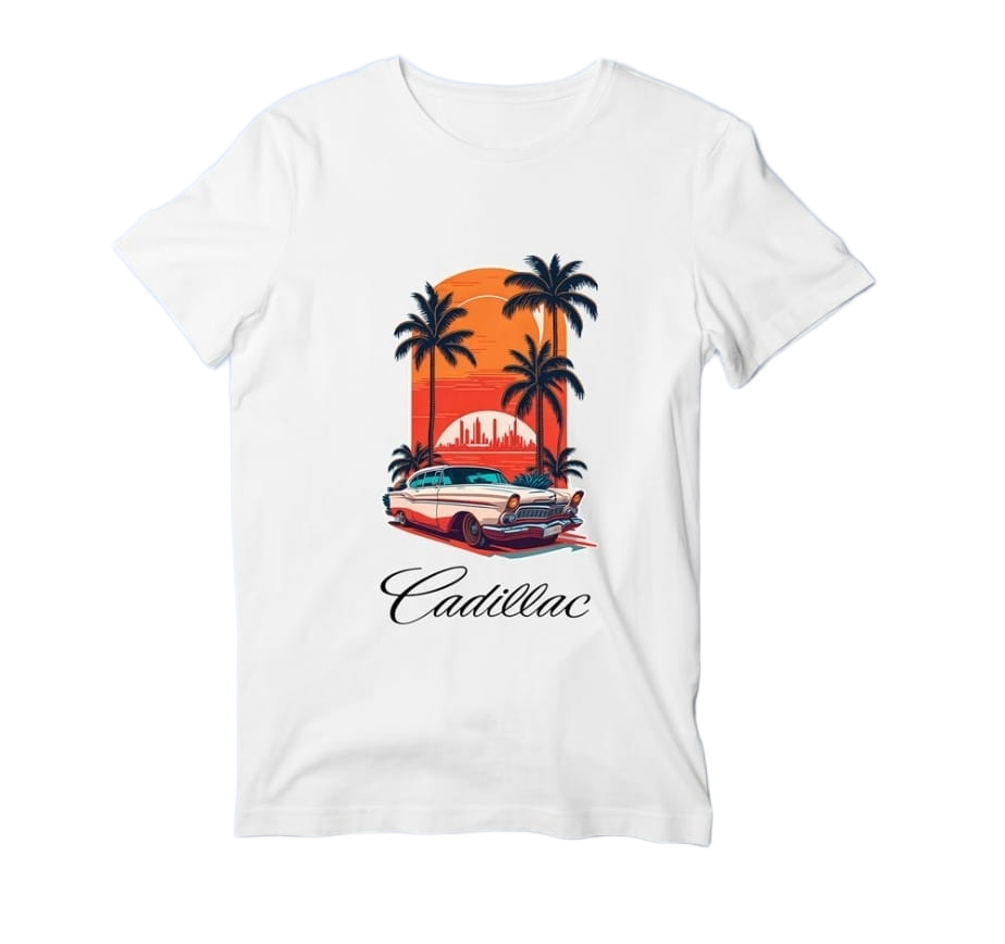 Cadillac Sunset T-Shirt - White