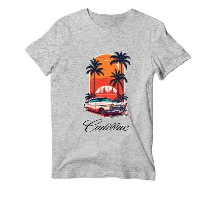 Cadillac Sunset T-Shirt - Grey