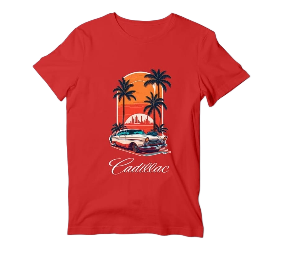 Cadillac Sunset T-Shirt - Red