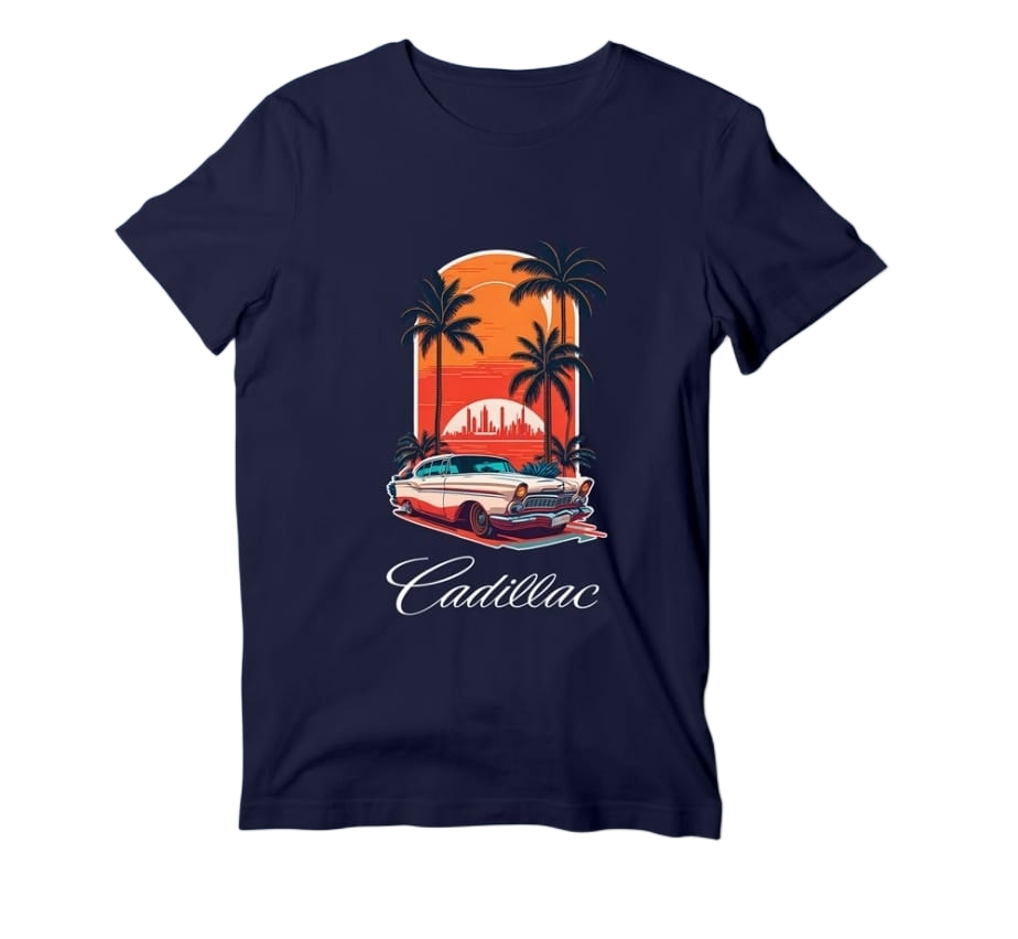 Cadillac Sunset T-Shirt - Navy