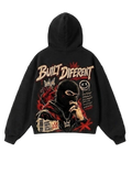 Built Different Zip-Up Hoodie - Beige