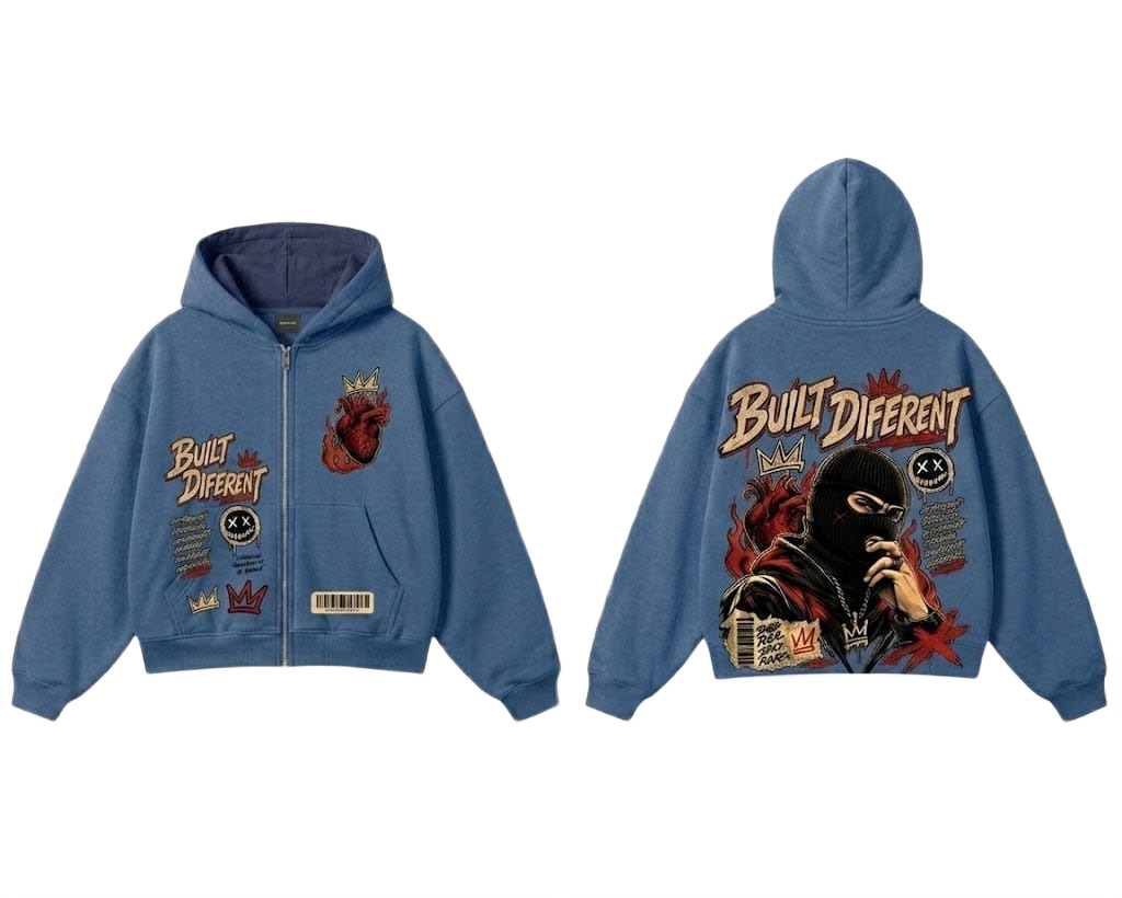 Built Different Zip-Up Hoodie - Extra