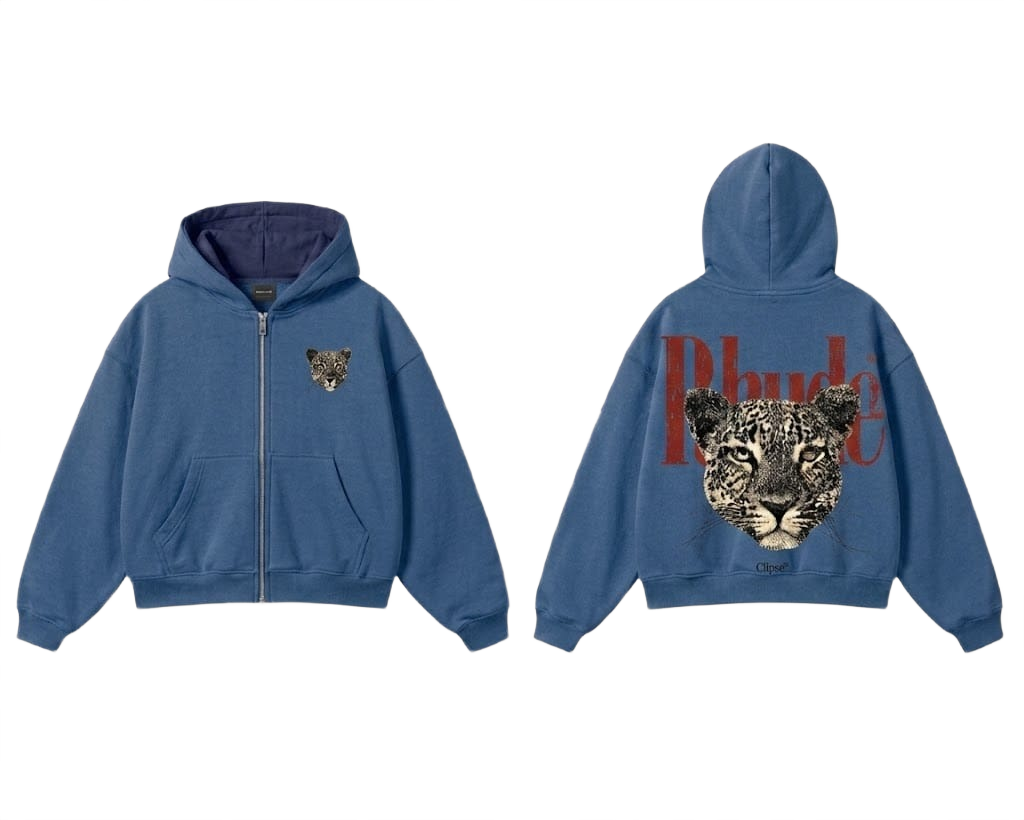 Rhude Leopard Zip-Up Hoodie - Extra 1