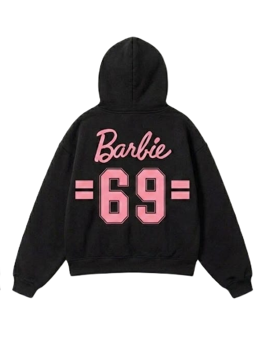 Barbie 69 Zip-Up Hoodie - Black