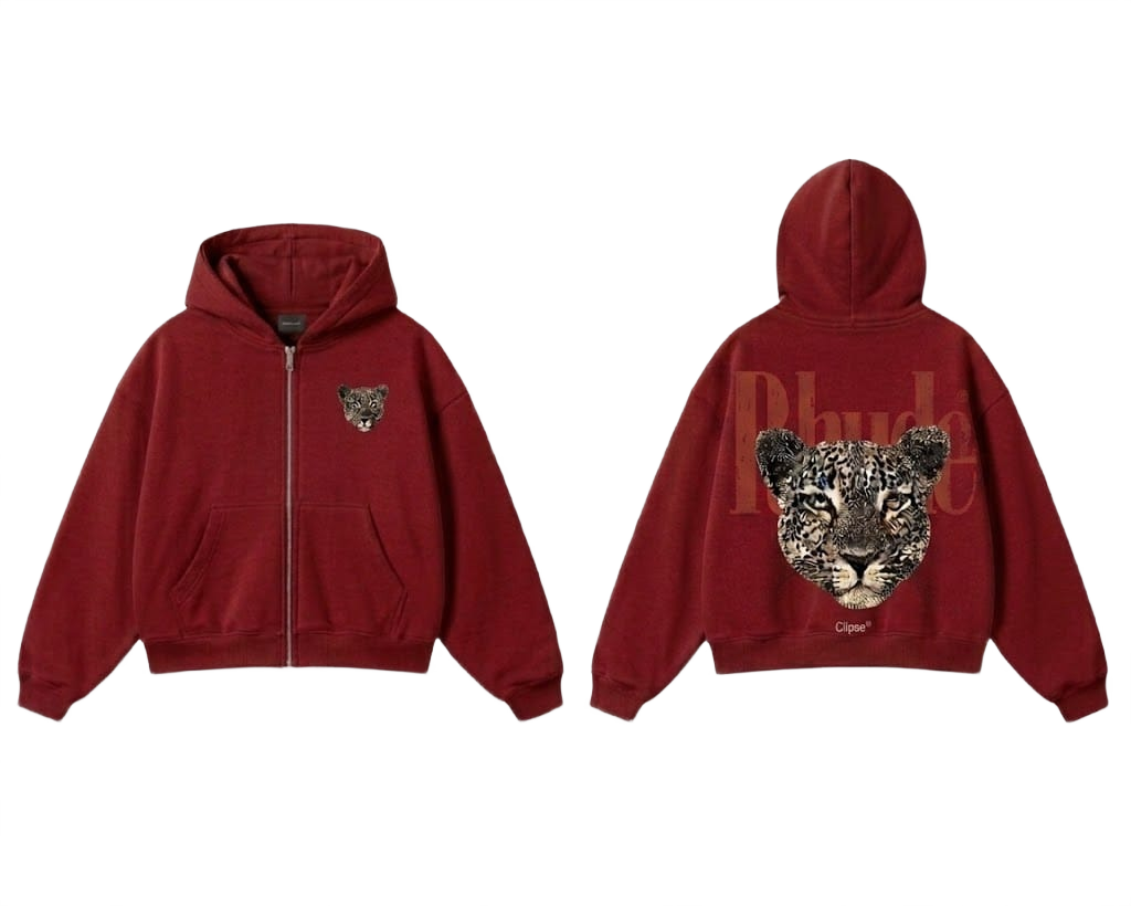 Rhude Leopard Zip-Up Hoodie - Extra 2
