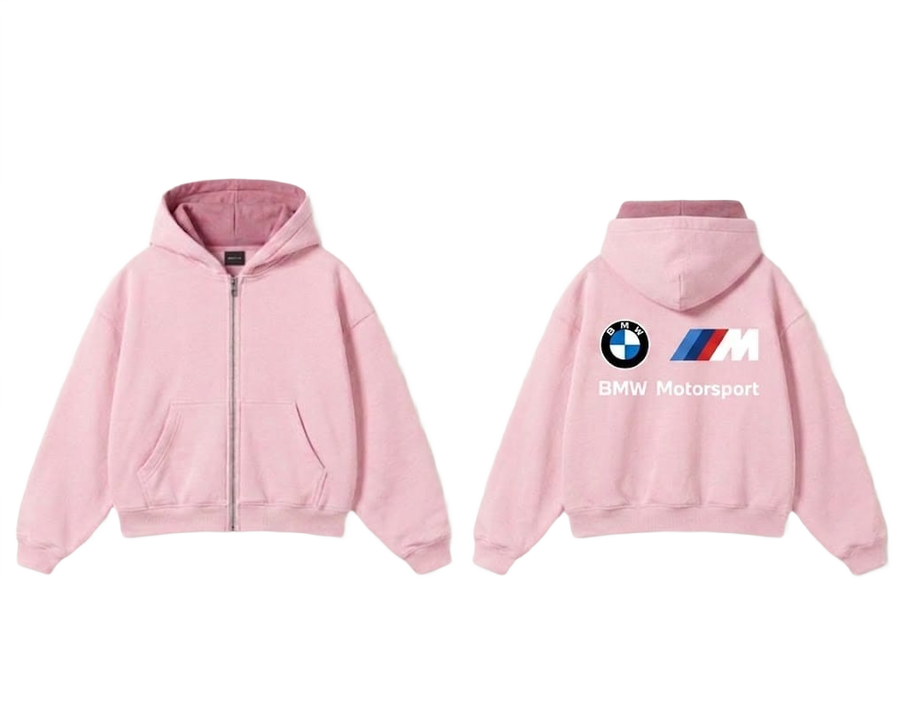 BMW Motorsport Zip-Up Hoodie - Baby Blue