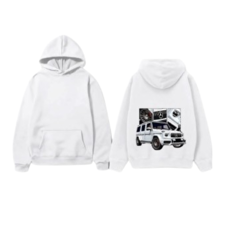 Mercedes G-Wagon Graphic Hoodie - White