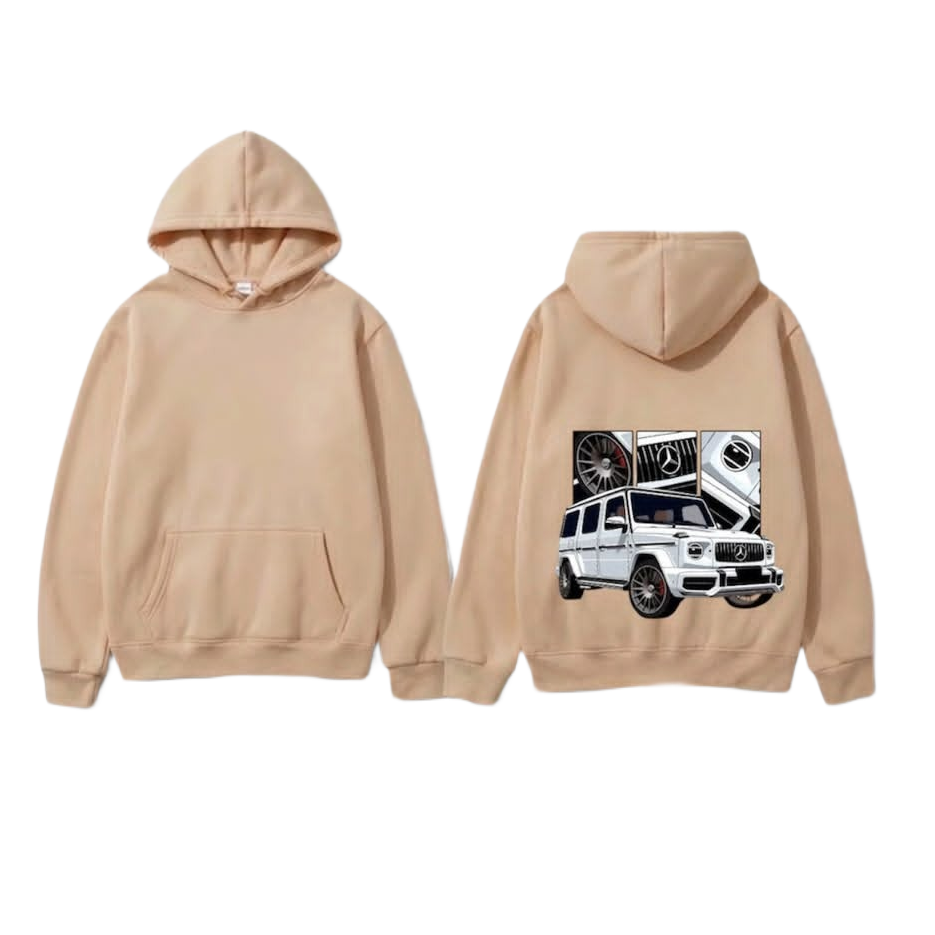 Mercedes G-Wagon Graphic Hoodie - Beige