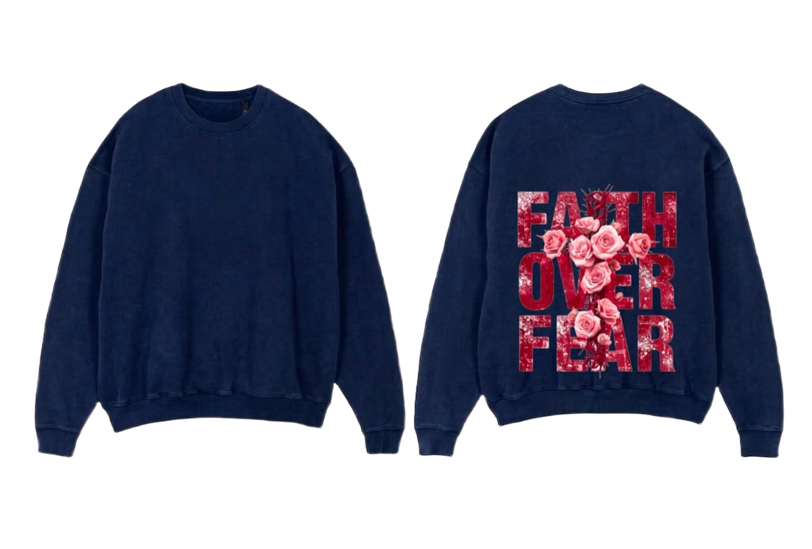 Faith Over Fear Sweatshirt - Beige