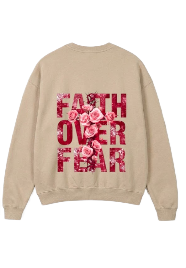 Faith Over Fear Sweatshirt - White