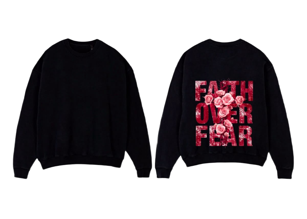 Faith Over Fear Sweatshirt - Navy