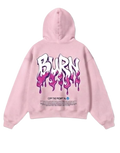 Burn Graphic Zip-Up Hoodie - Black
