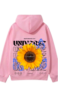 Universe Sunflower Graphic Hoodie - Navy