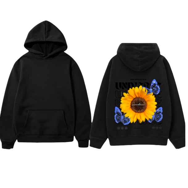 Universe Sunflower Graphic Hoodie - detail
