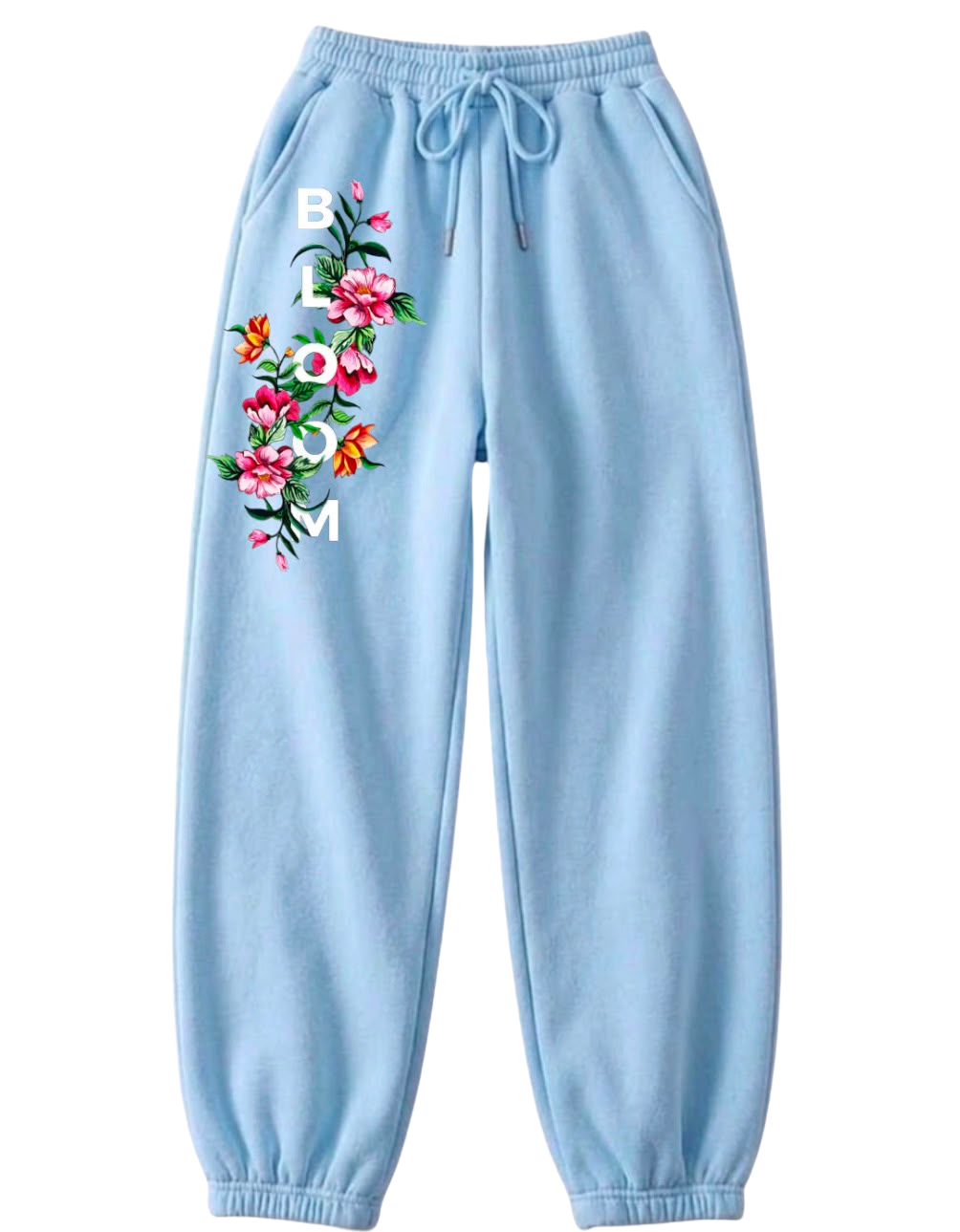 Bloom Floral Graphic Joggers - Pink