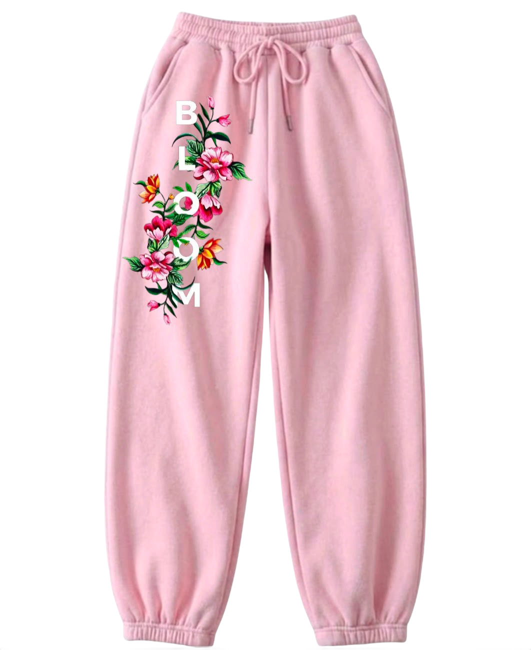 Bloom Floral Graphic Joggers - White
