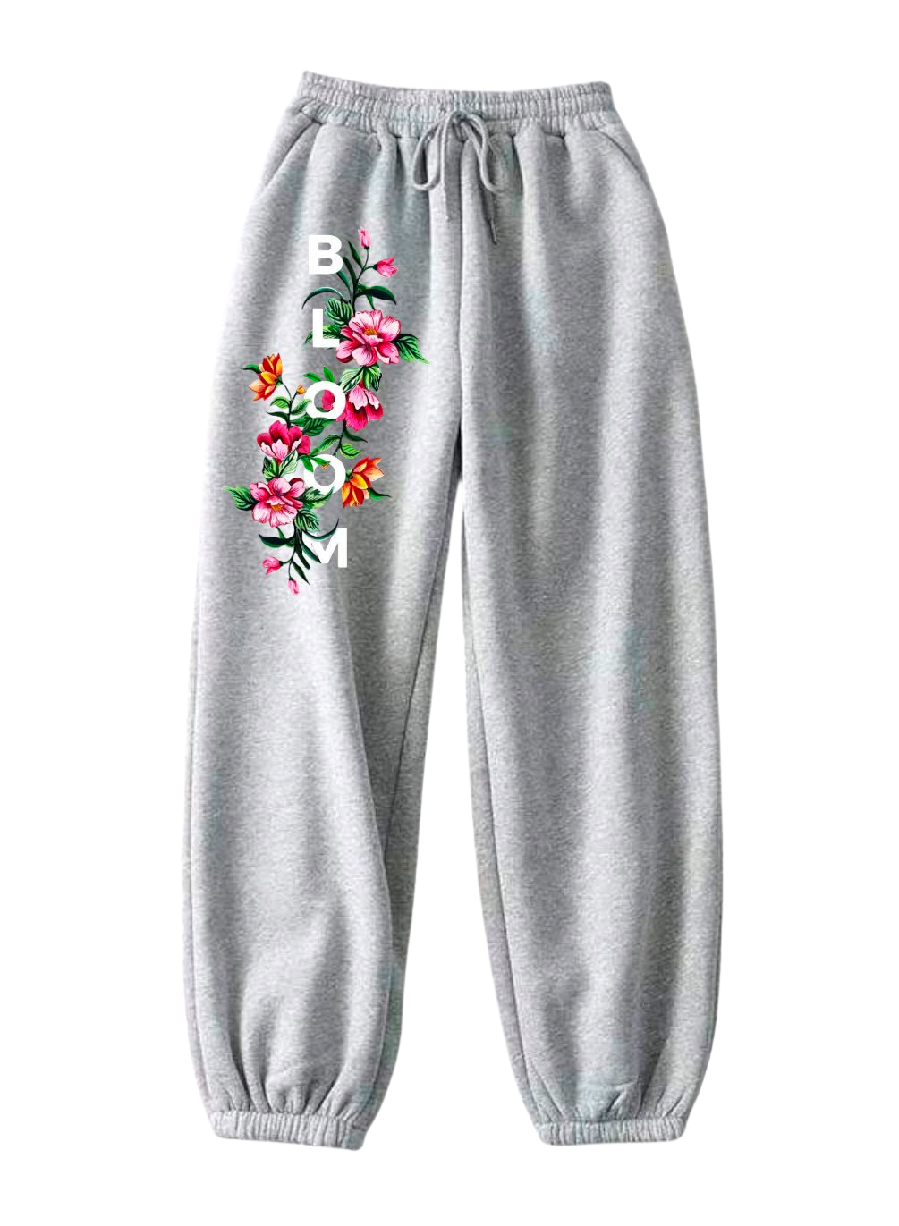Bloom Floral Graphic Joggers - Navy
