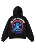 So Not Ordinary Stitch Graphic Zip-Up Hoodie - White