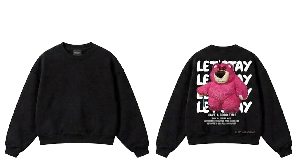 Let's Stay Lotso Bear Graphic Sweatshirt - detail 2