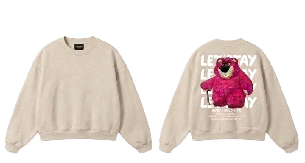 Let's Stay Lotso Bear Graphic Sweatshirt - detail 1