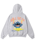 Will Be OK Stitch Graphic Hoodie - Beige