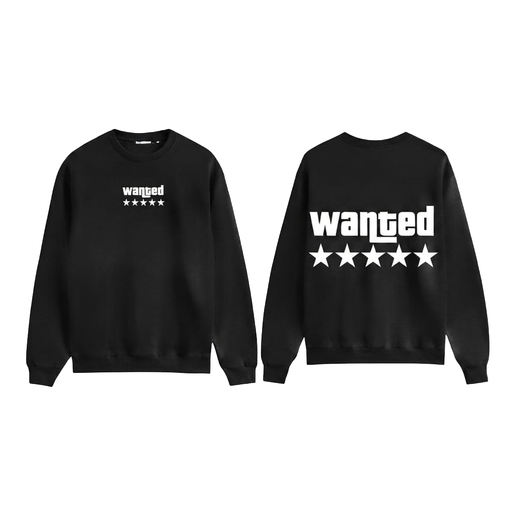 Wanted 5-Star Graphic Sweatshirt - Beige