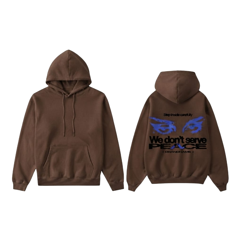 We Don't Serve Peace Graphic Hoodie - White