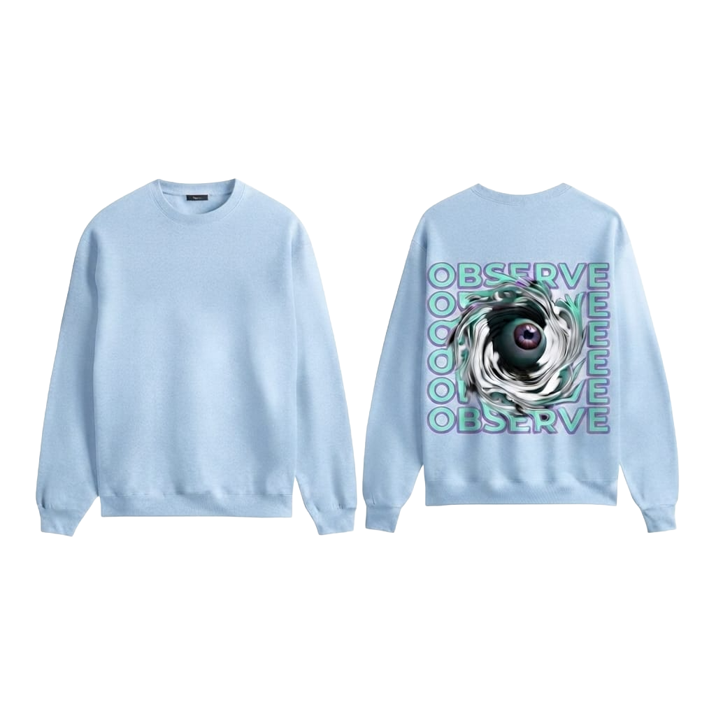 Observe Eye Vortex Graphic Sweatshirt - Black