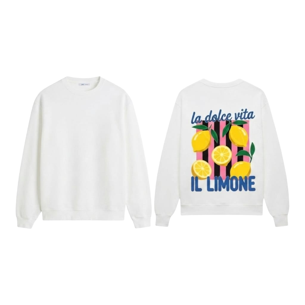 La Dolce Vita IL LIMONE Graphic Sweatshirt - Navy