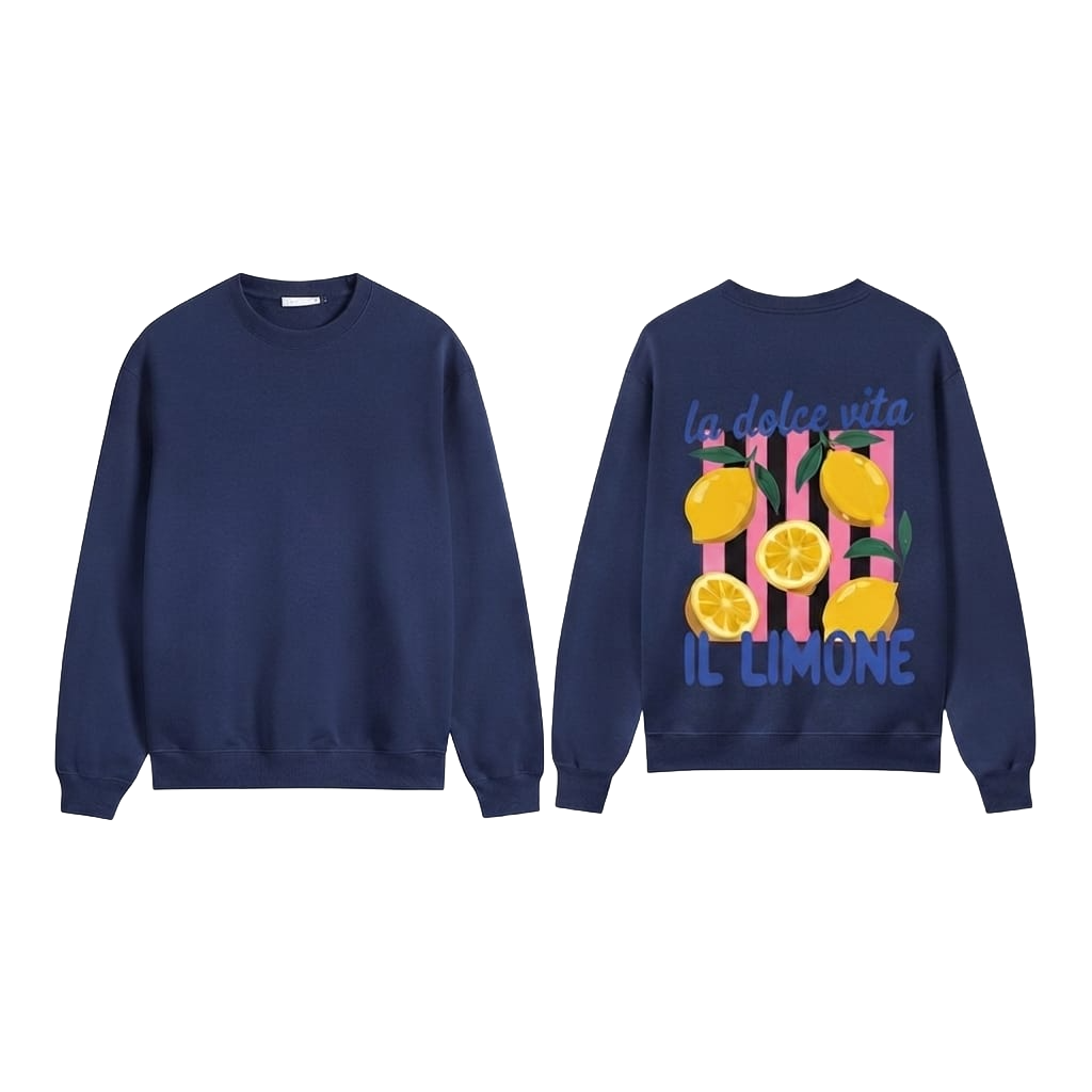 La Dolce Vita IL LIMONE Graphic Sweatshirt - Baby Blue