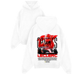 White Charles Leclerc Ferrari graphic hoodie