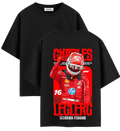 Gray Charles Leclerc Scuderia Ferrari graphic T-shirt