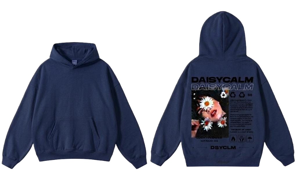 Brown Daisycalm Luckyflower graphic hoodie
