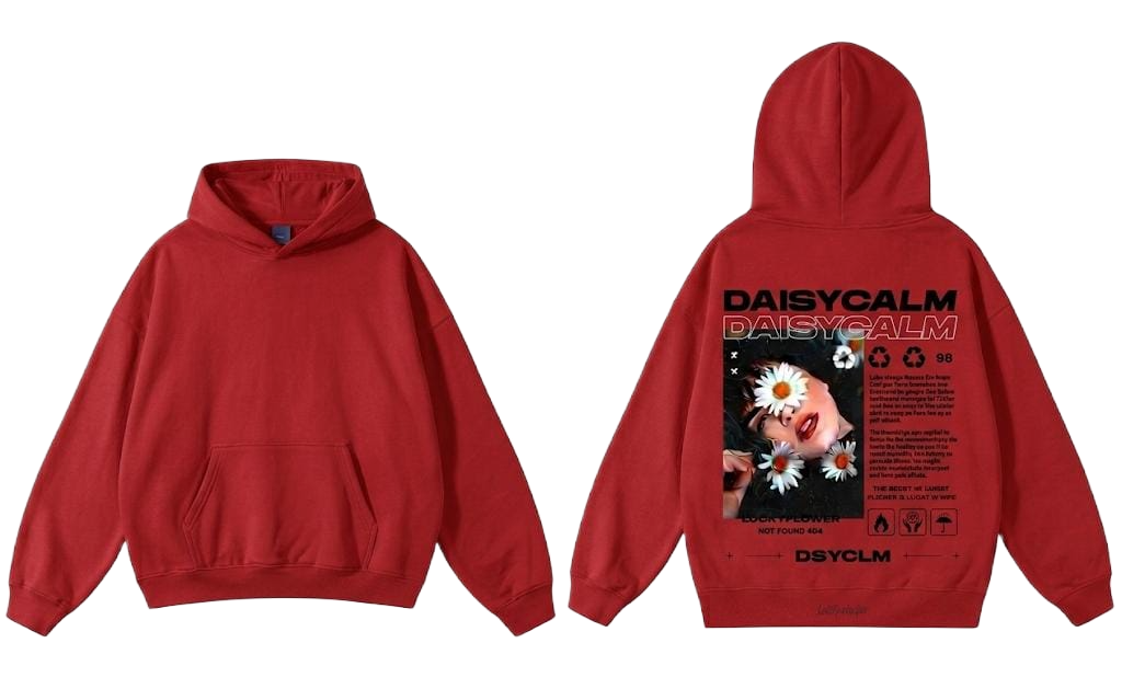 Olive Daisycalm Luckyflower graphic hoodie