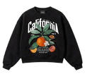 Gray California Orange graphic crewneck sweatshirt