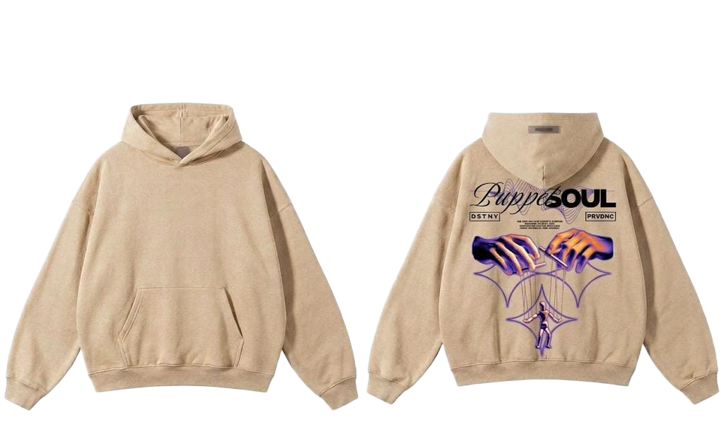 White Puppet Soul marionette graphic hoodie