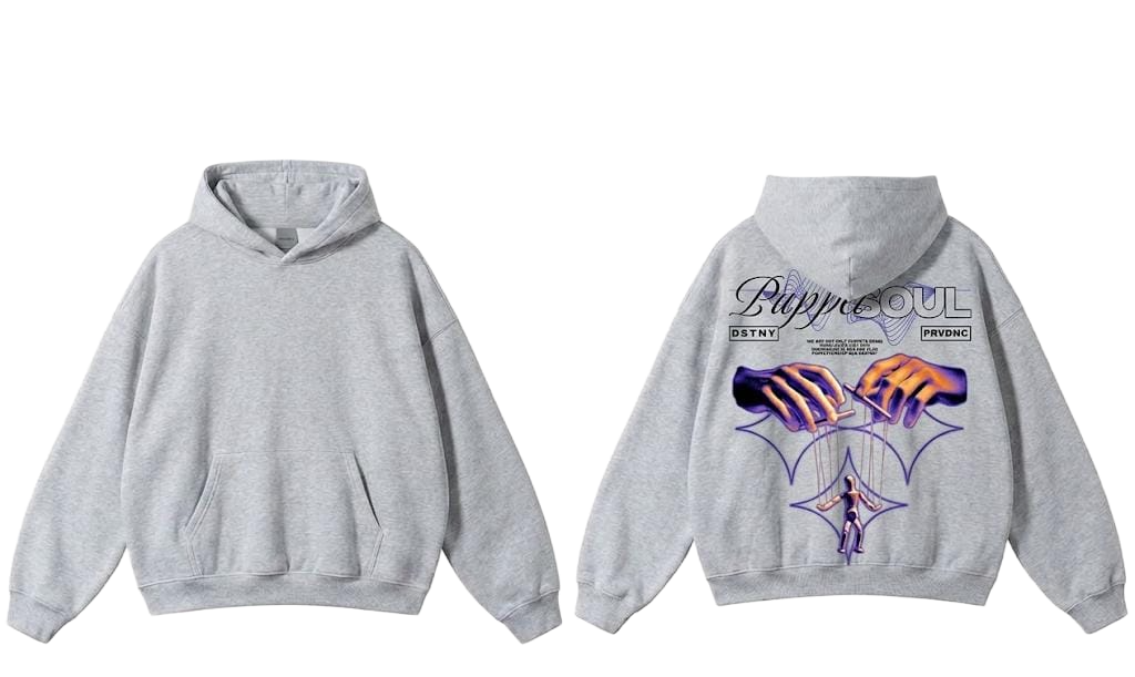 Black Puppet Soul marionette graphic hoodie