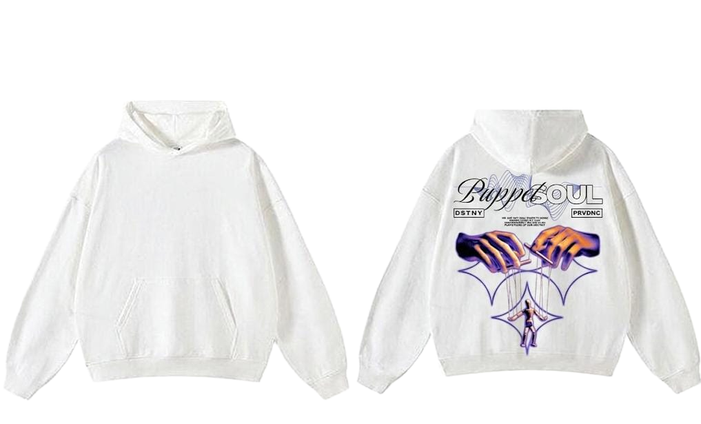 Blue Puppet Soul marionette graphic hoodie