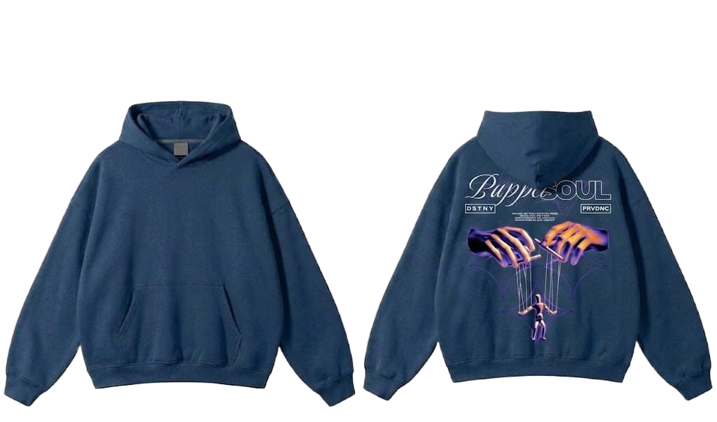 Beige Puppet Soul marionette graphic hoodie