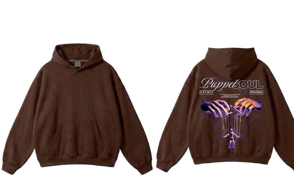 Brown Puppet Soul marionette graphic hoodie