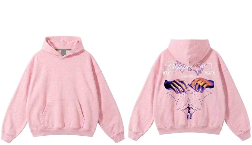 Pink Puppet Soul marionette graphic hoodie