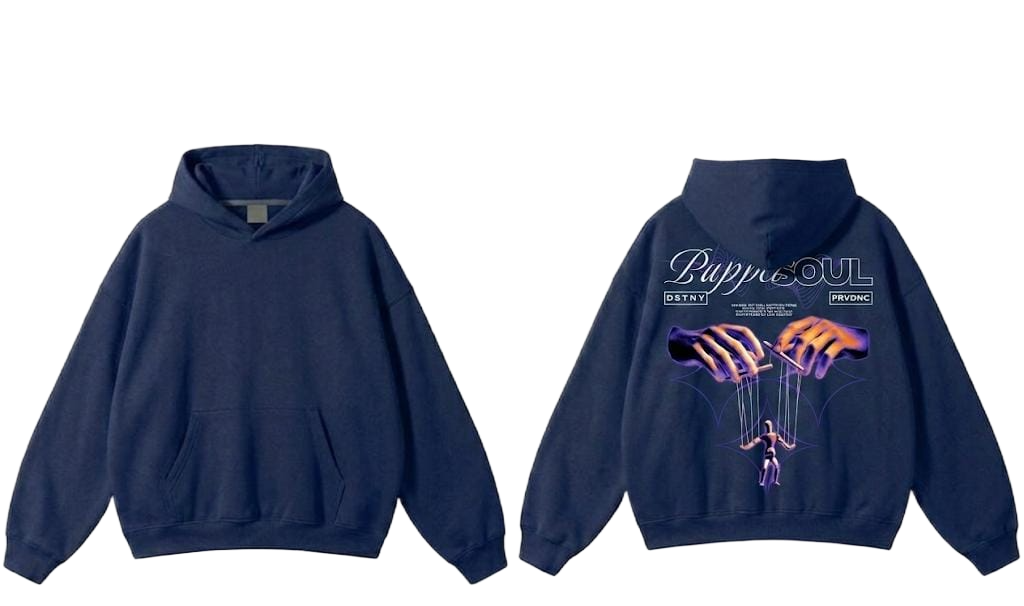 Gray Puppet Soul marionette graphic hoodie