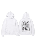 White Leopard Live Wild graphic hoodie
